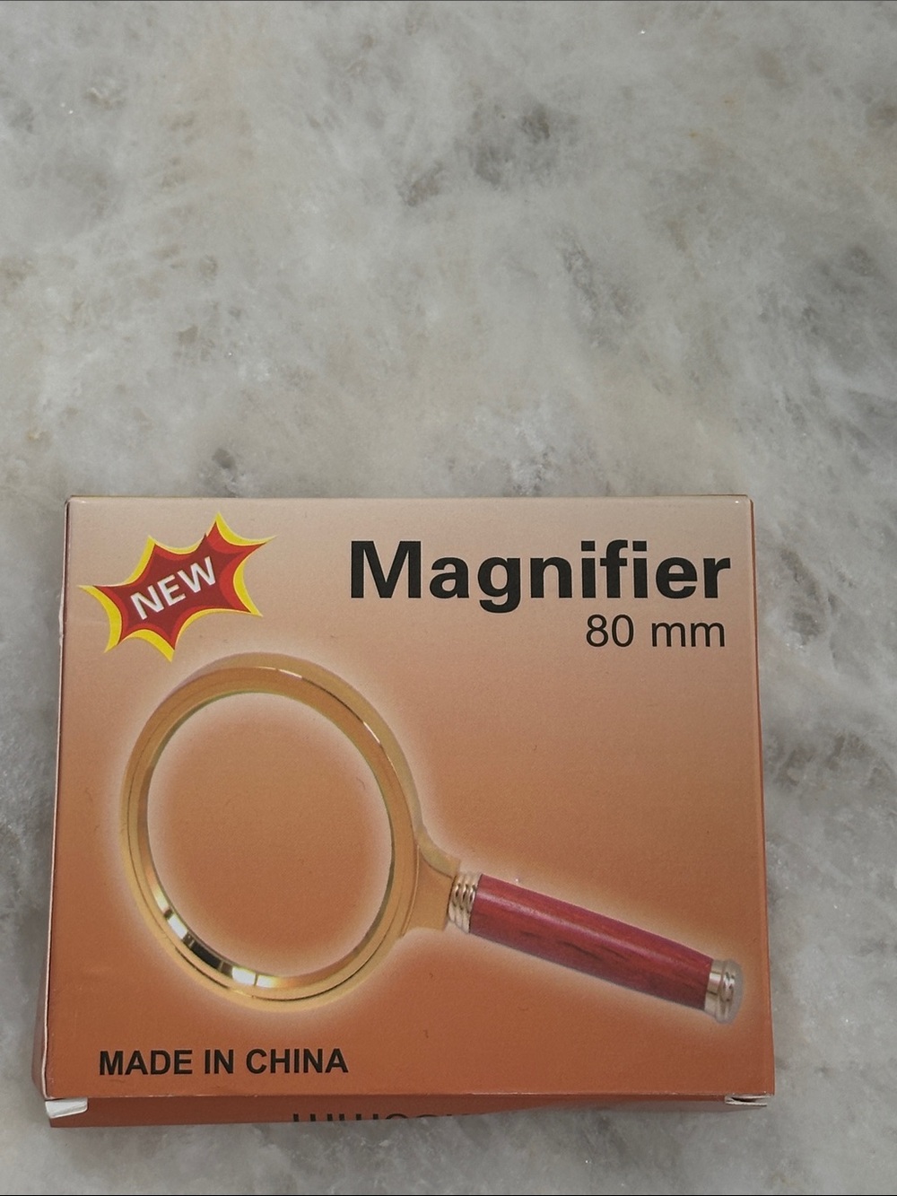 Gold and Brown Handheld Magnifier - Magnifier 80mm